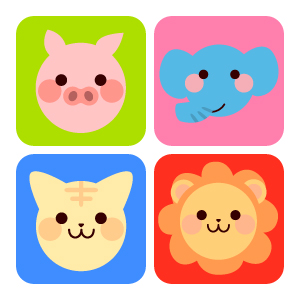 動物パズルゲームアプリ