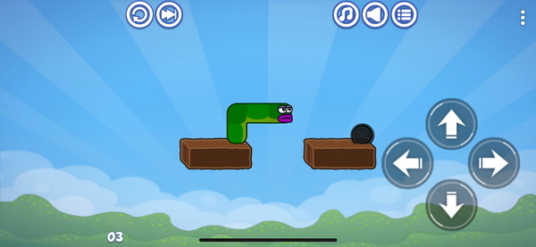 『Apple Worm: アップルワーム』の体の接地判定の説明