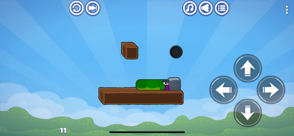 『Apple Worm: アップルワーム』の動かせるブロック